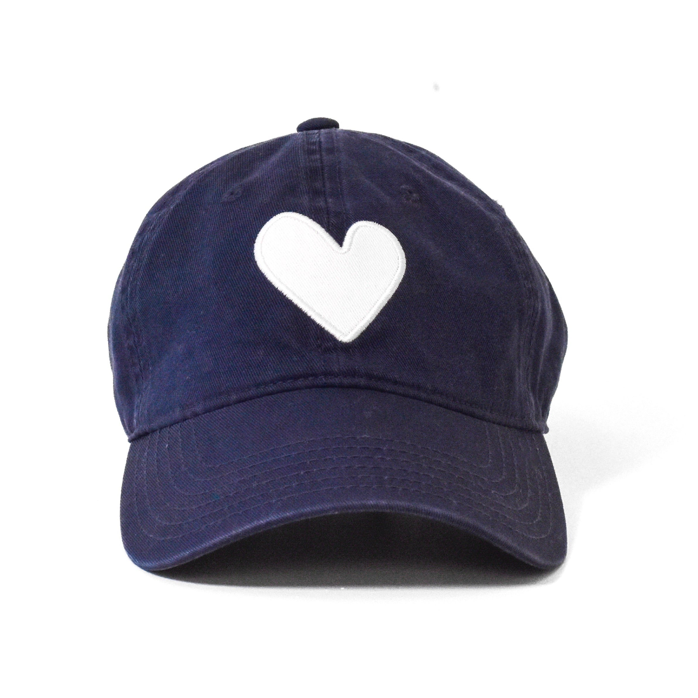 Baseball Cap Hat Heart Patch Indigo Blue White – KERRI ROSENTHAL