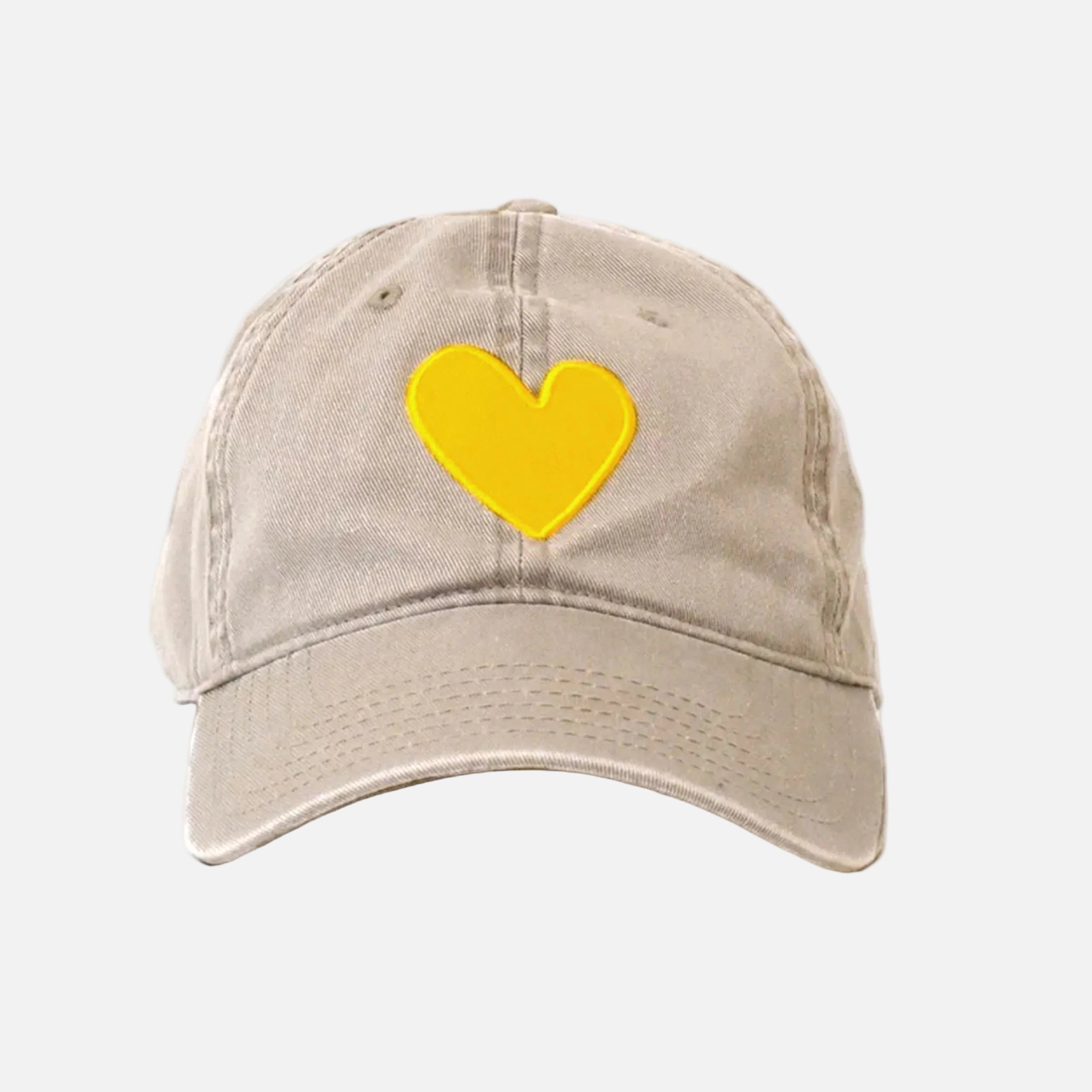 帽子 theredthread S cap half heart Sand Baseball Cap Hat With Yellow Heart Patch – KERRI ROSENTHAL