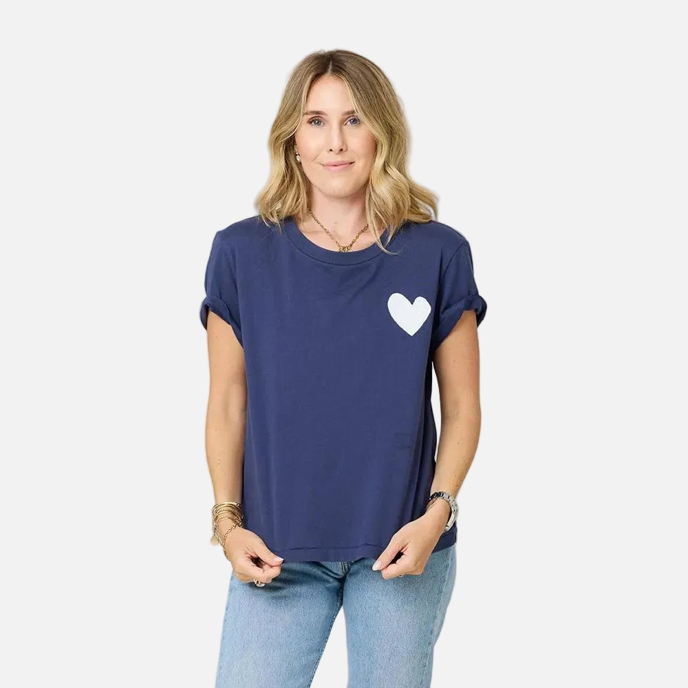 Suke Contrast Imperfect Heart Tee