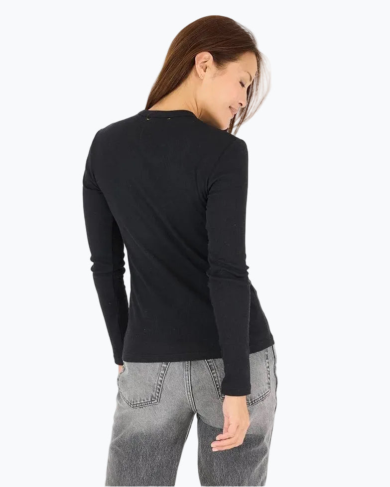 KR Long Sleeve Rib Black Women's Tee – KERRI ROSENTHAL