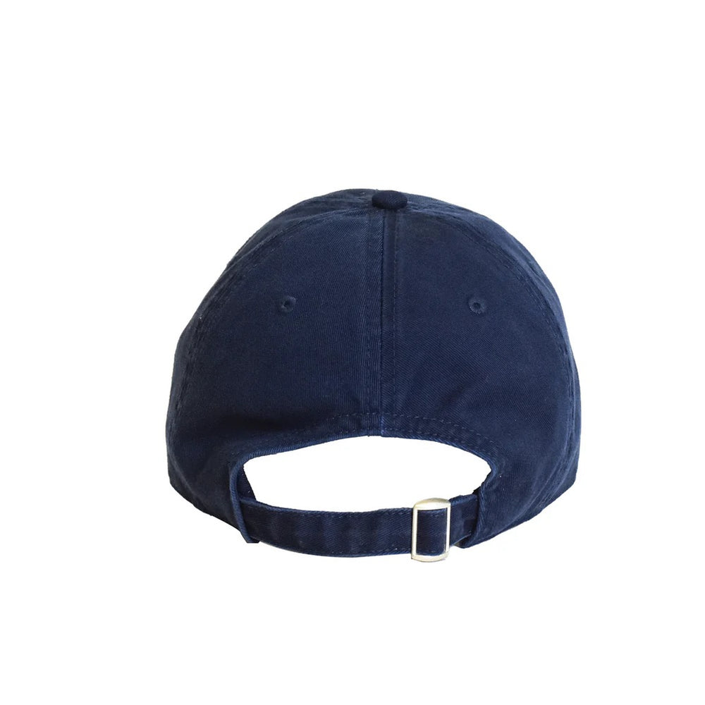 KR Embroidered navy blue cap hat with yellow heart 100% cotton - Cute baseball caps by Kerri Rosenthal