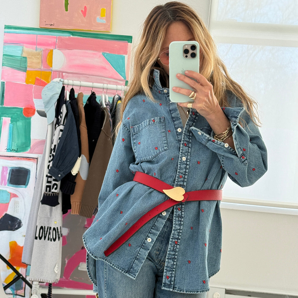 Mia Tiny Hearts Denim Shirt