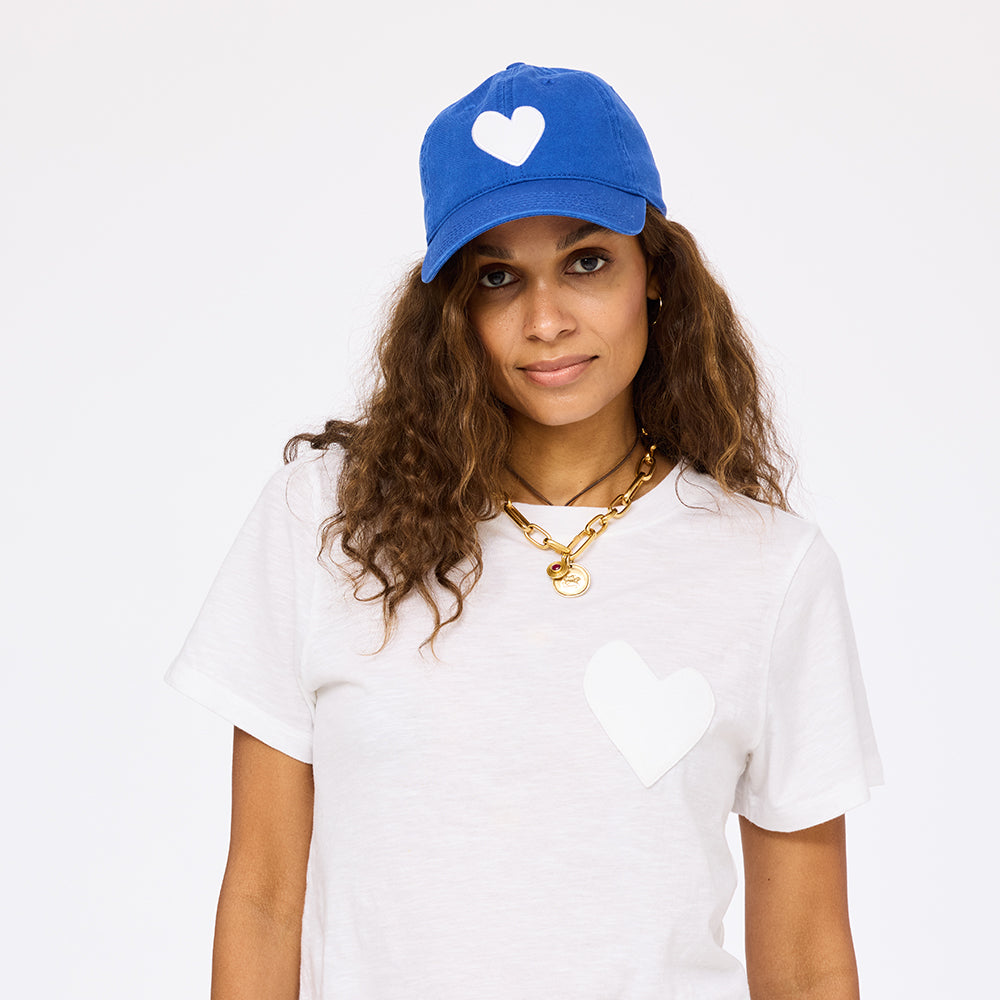 KR heart baseball hat in 100% cotton with an adjustable strap - Shop women's cute baseball cap hats by Kerri Rosenthal