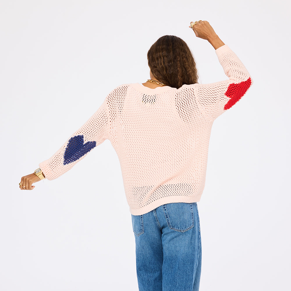 Catch Open Stitch Light Pink Sweater – KERRI ROSENTHAL