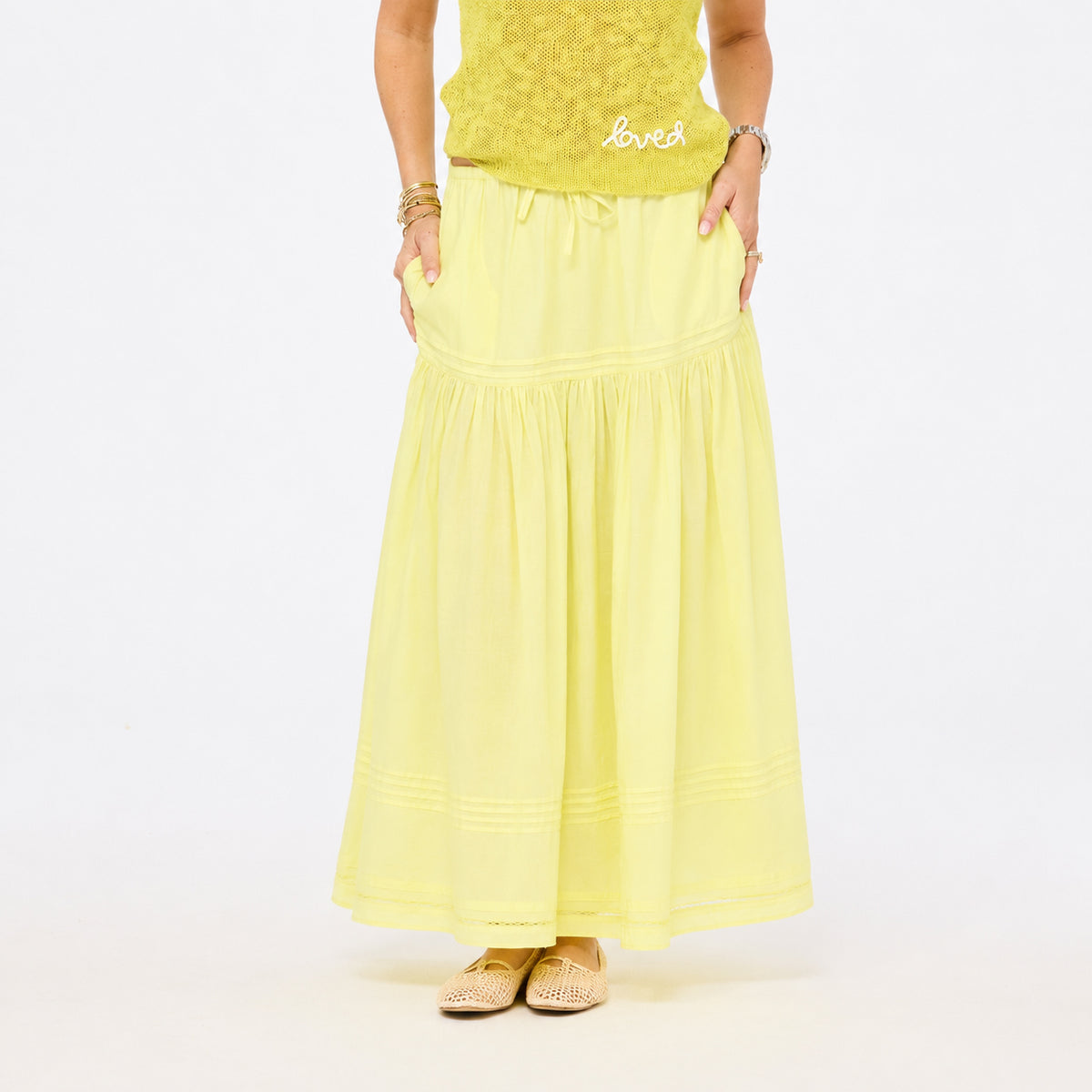 Vacance Pintuck Skirt