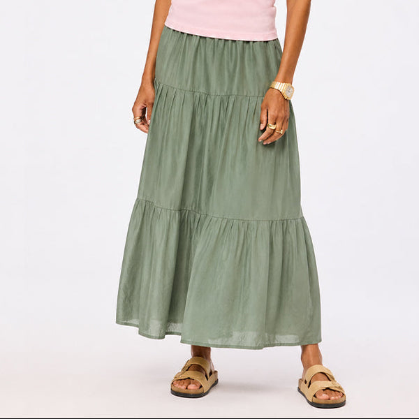 Dream Amalfi Green Silk Maxi Skirt – KERRI ROSENTHAL