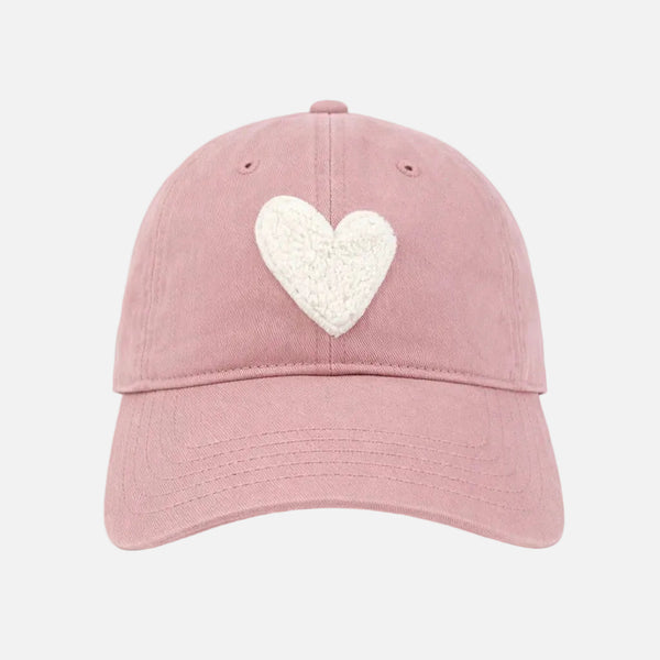 rosymonster marine heart cap キャップ KR Imperfect Chenille Heart Mauve Baseball Cap Hat – KERRI ROSENTHAL