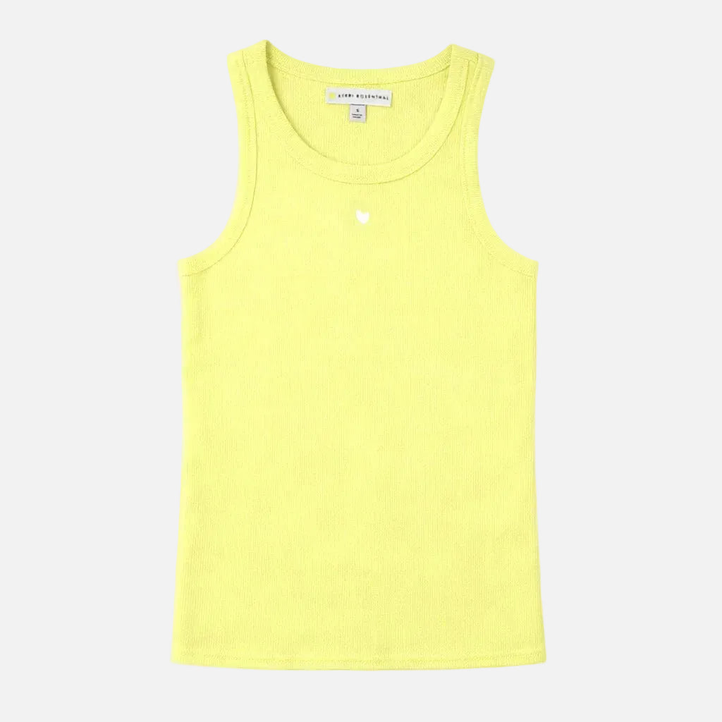 KR Cotton Blend Ribbed Yellow Tank Top – KERRI ROSENTHAL