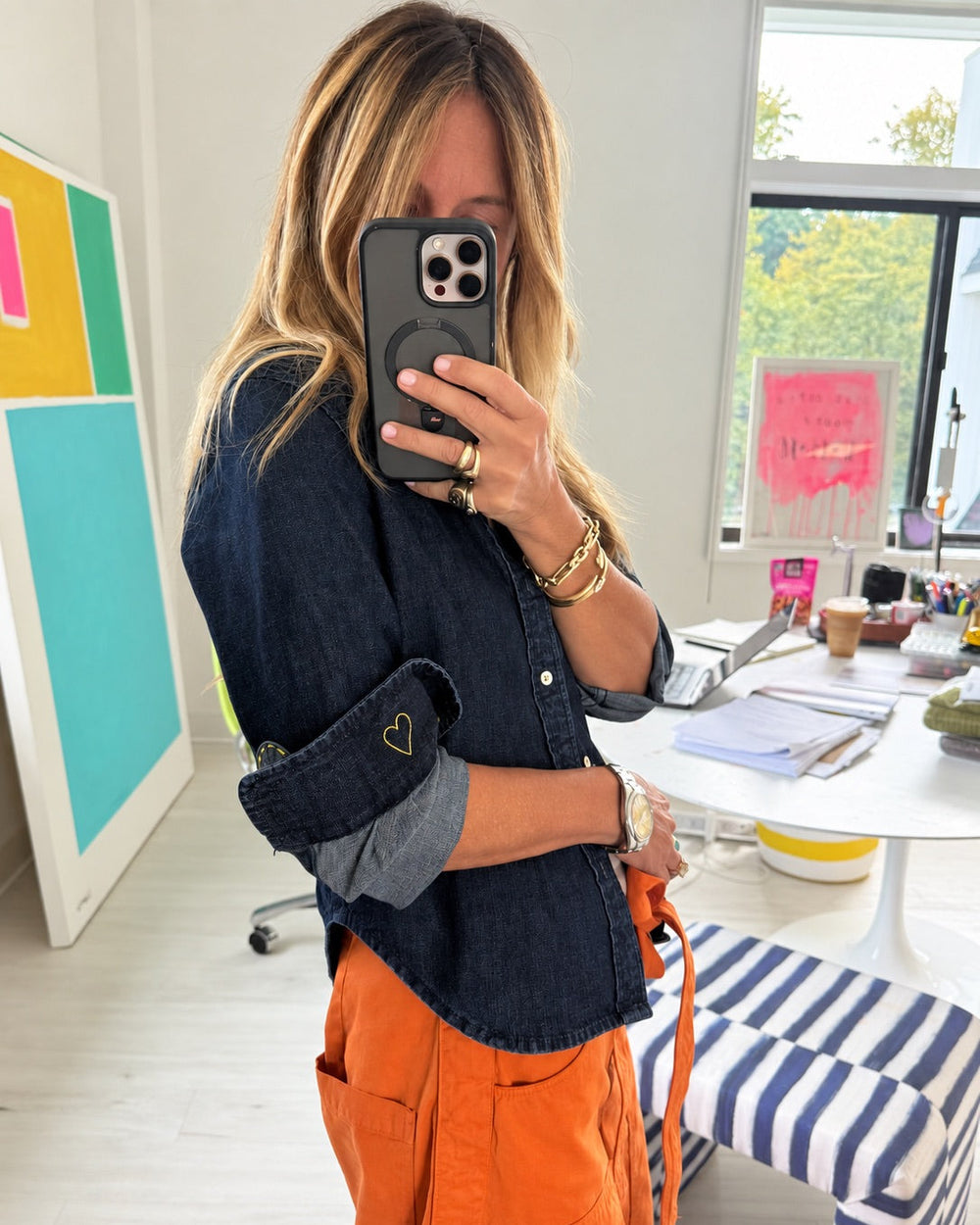 Keaton Denim Shirt by Kerri Rosenthal, alternate view