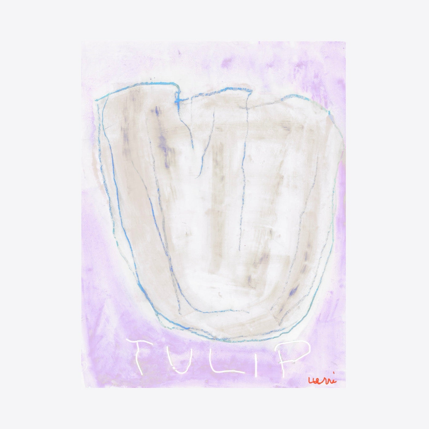 La lavendar tulip wall art print - Shop abstract artwork decor for any space by Kerri Rosenthal.