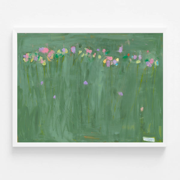 Flower child large green floral art - Shop abstract artwork decor for any space by Kerri Rosenthal.