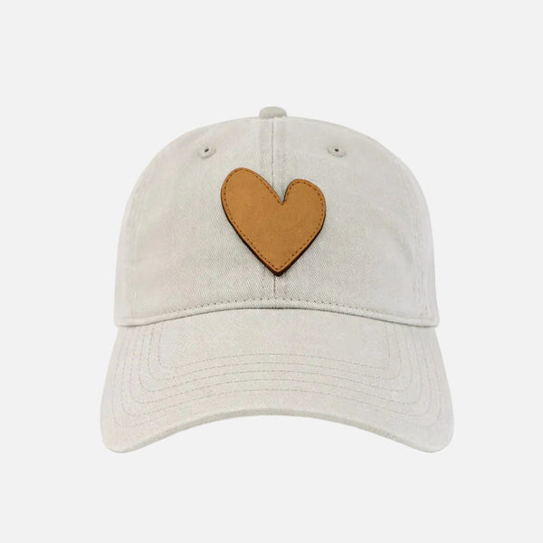 KR Imperfect Leather Heart Baseball Cap Hat – KERRI ROSENTHAL