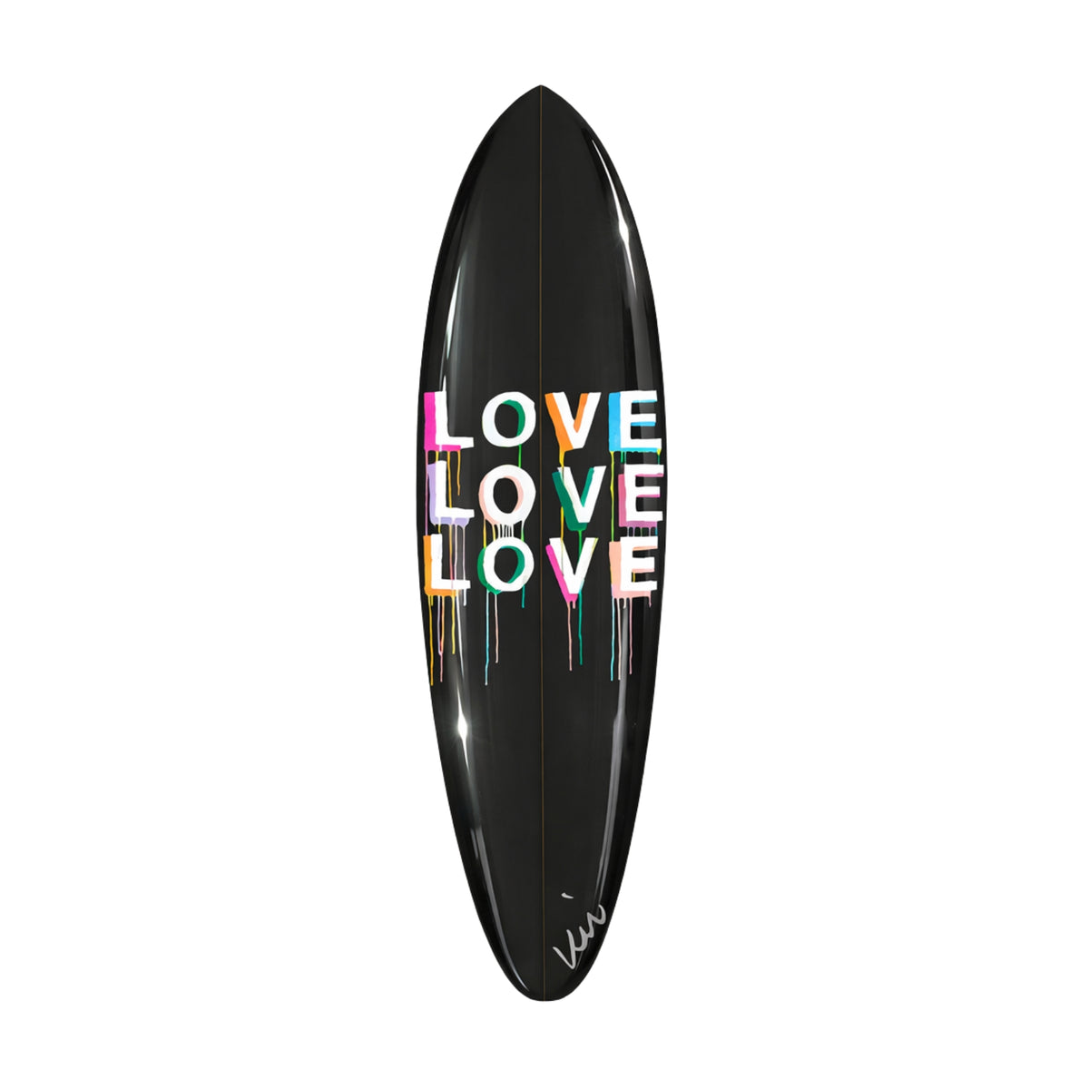 Love On Repeat Surfboard by Kerri Rosenthal