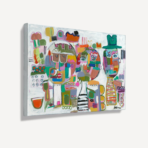 Love Brigade multicolor stretched canvas wall art print - Shop unique artwork for living room wall decor by Kerri Rosenthal