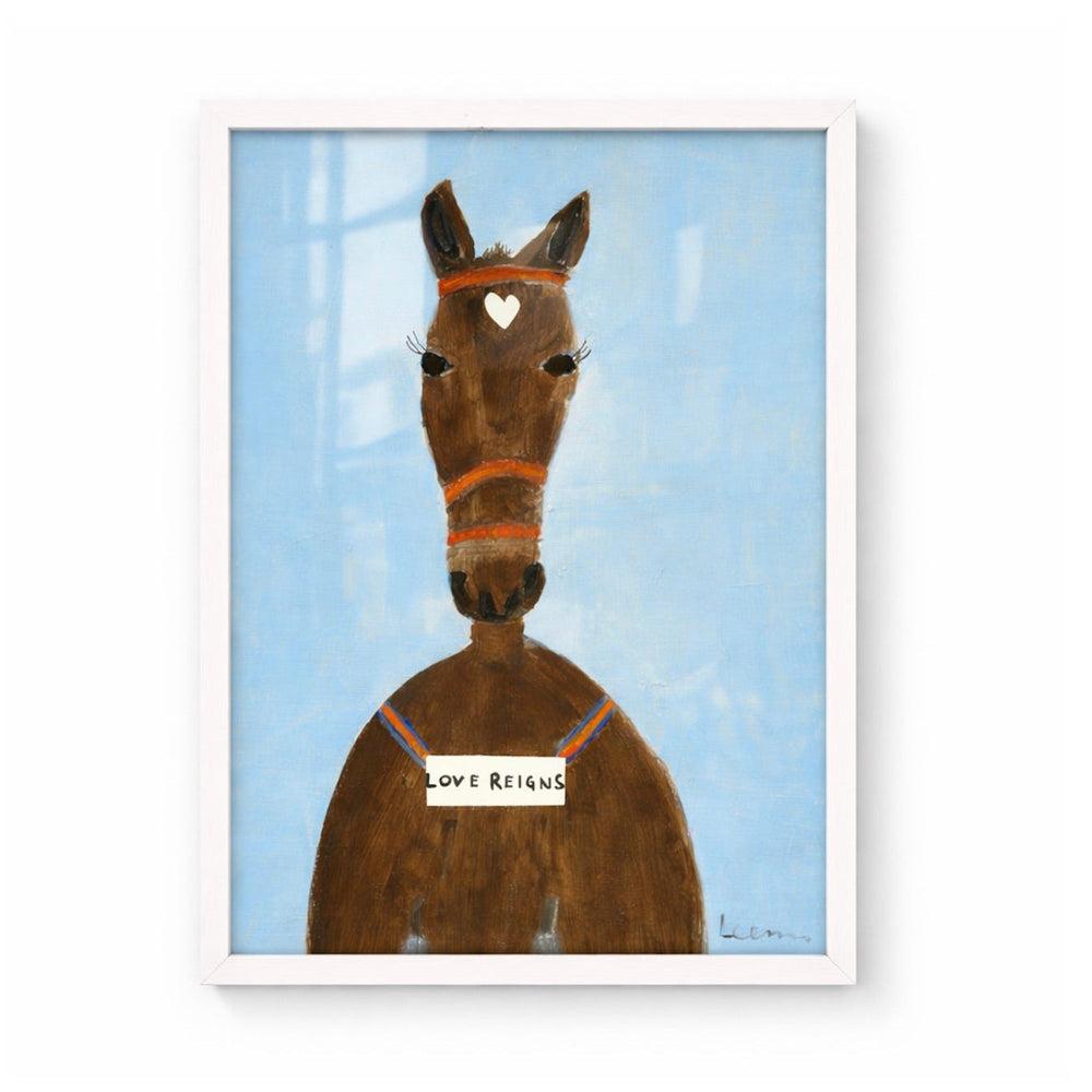 Love Reigns multicolor abstract horse wall art print - Shop unique wall artwork decor by Kerri Rosenthal