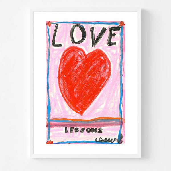 Ready to hang love lessons colorful word art print - Shop word artwork decor any space by Kerri Rosenthal.