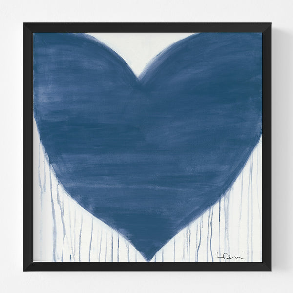 Love's Essence Wall Art Print Blue Drippy Heart – KERRI ROSENTHAL
