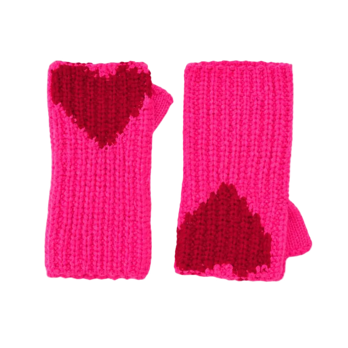 Loved Cashmere Smittens in pink with red hearts