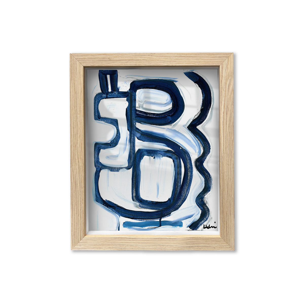 My Mykonos 2 Oak Shadow Box Art