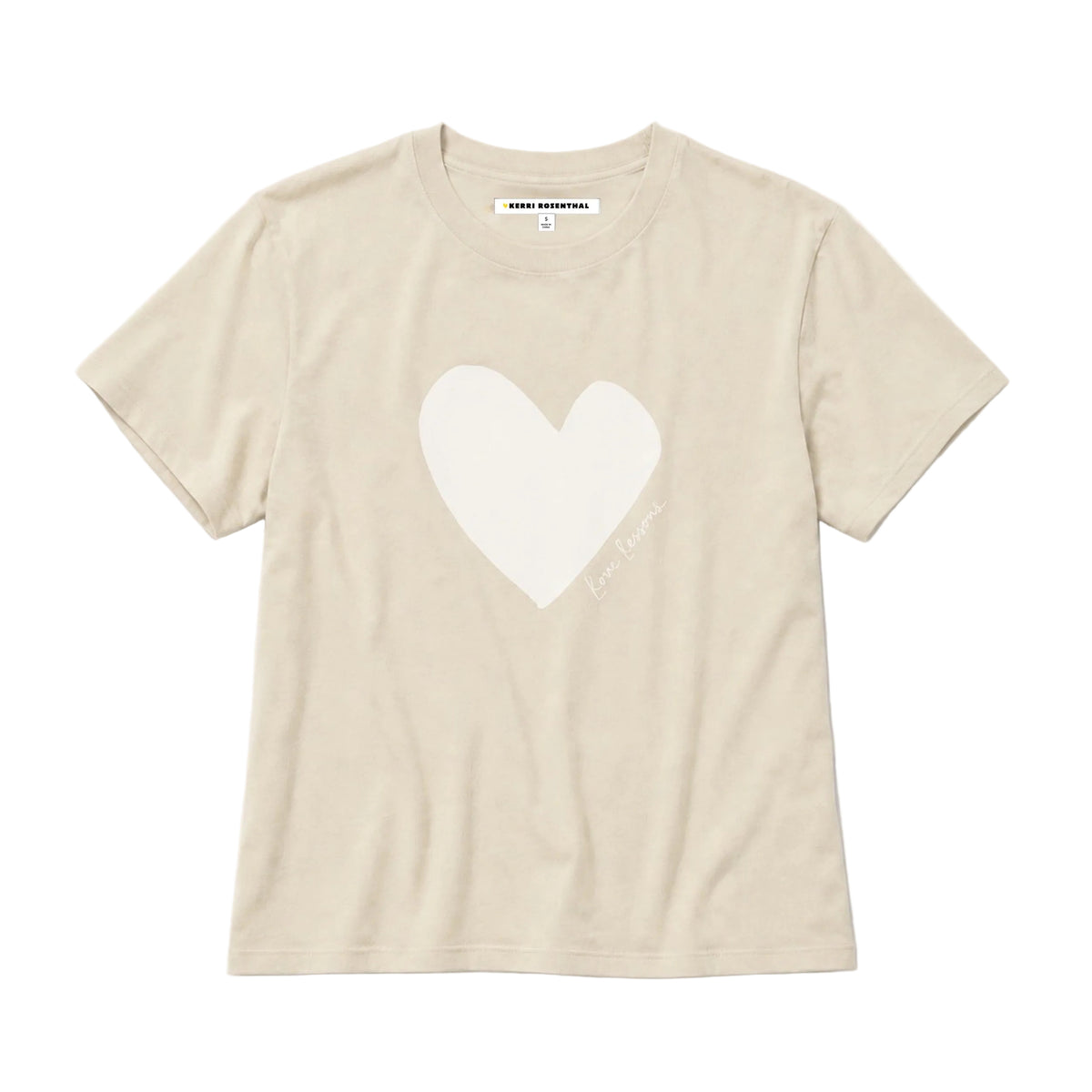 Suke imperfect heart tee natural shirts with blue denim jeans - Shop women's graphic tees by Kerri Rosenthal