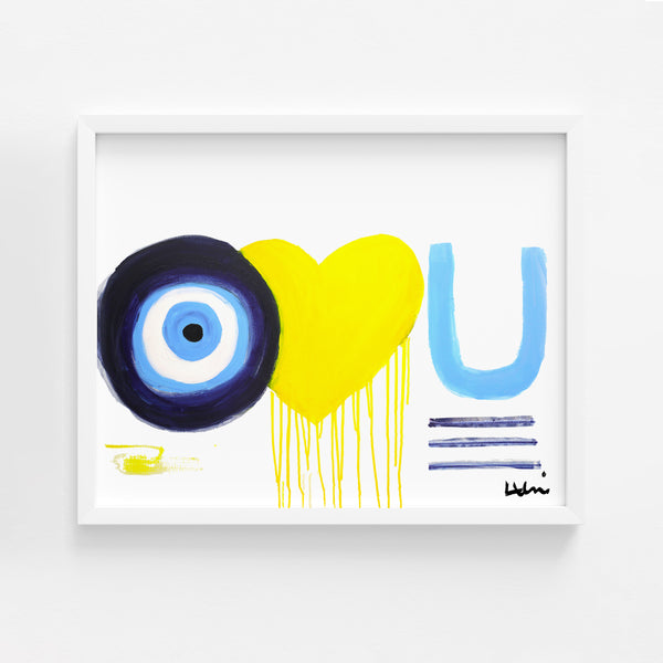 There I Said It colorful art print by Kerri Rosenthal - Unique artwork for living room wall decor