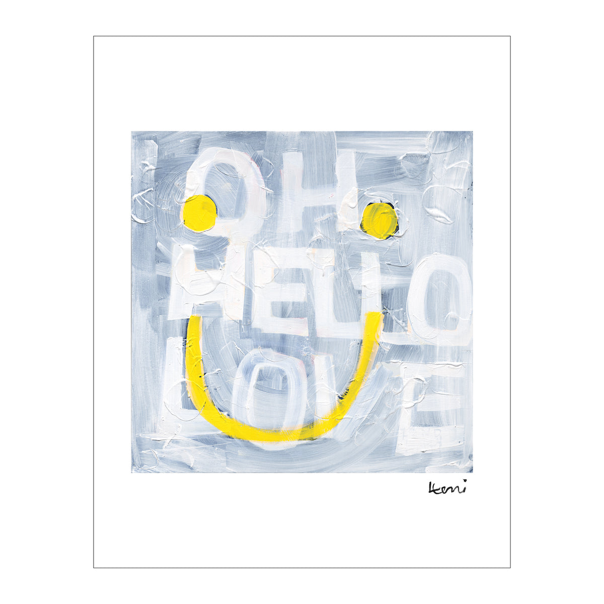 Oh Hello Smiley Mini Art Print