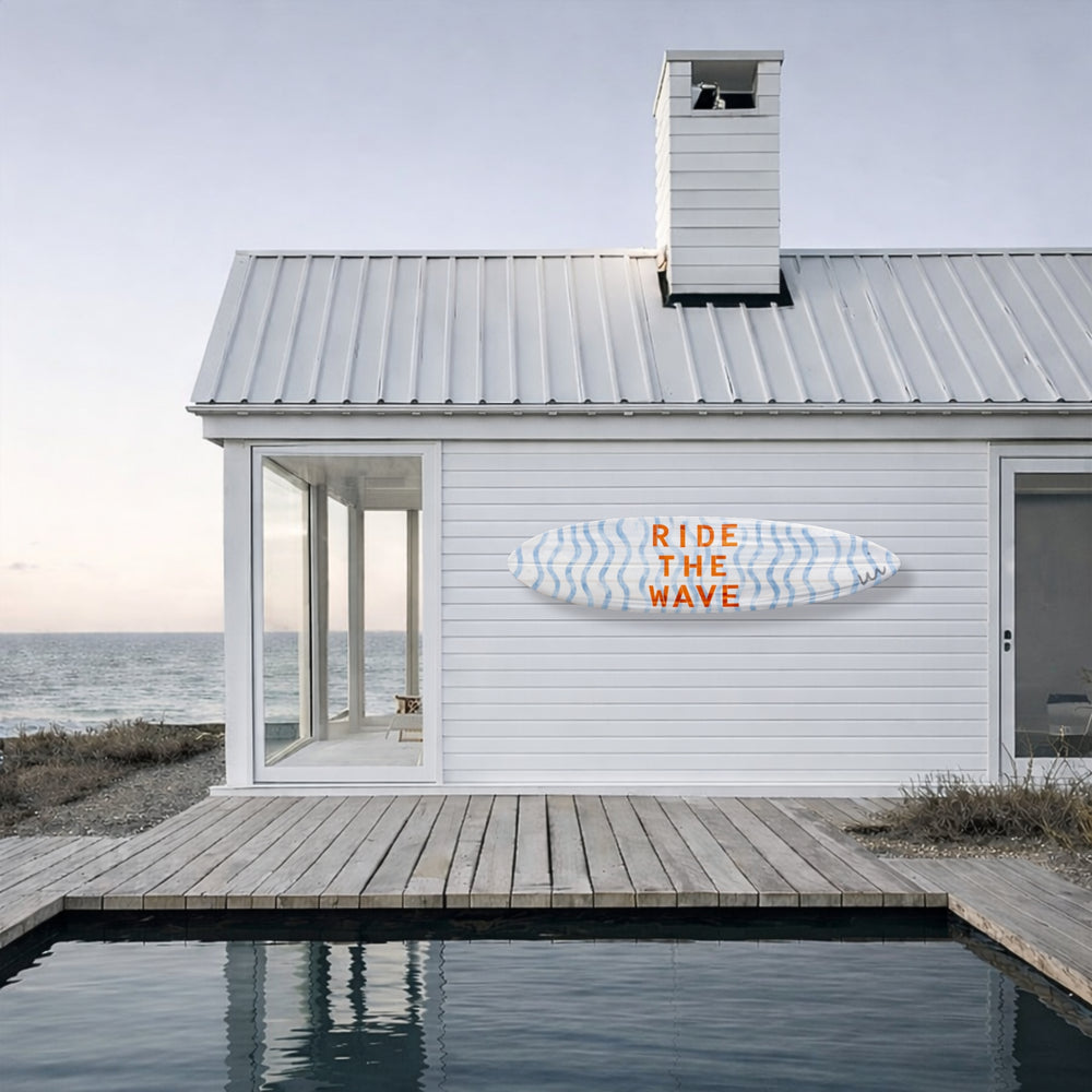 Ride the happy wave surfboard decor - Shop modern surfboards by Kerri Rosenthal.