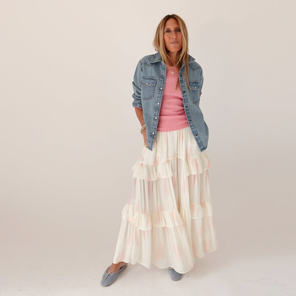 Western pia ladies denim button up shirt - Shop cute denim shirts by Kerri Rosenthal.