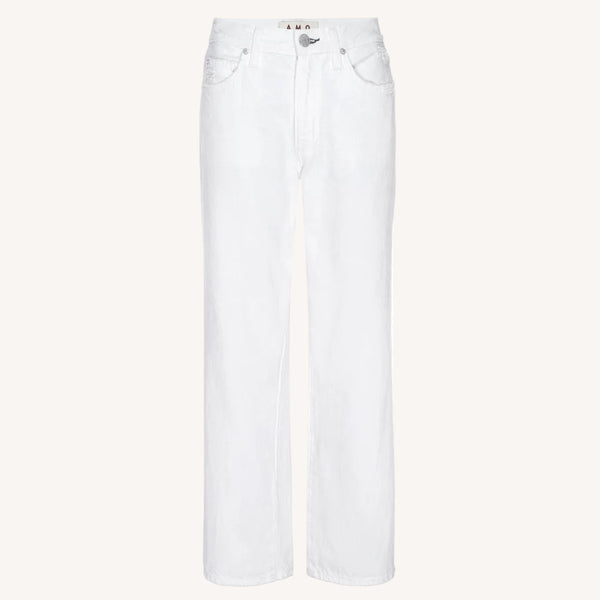 White Billie Alabaster mid rise straight leg jean 100% cotton - Cute women jean pants by Kerri Rosenthal