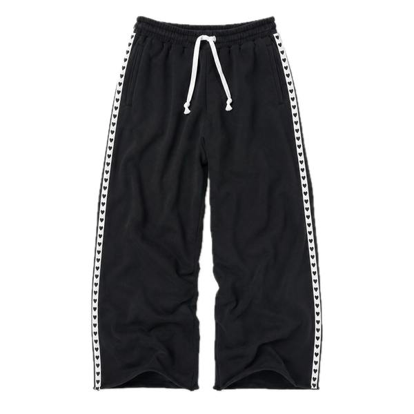 Weekend Barb Heart Tape Black Sweatpant – KERRI ROSENTHAL
