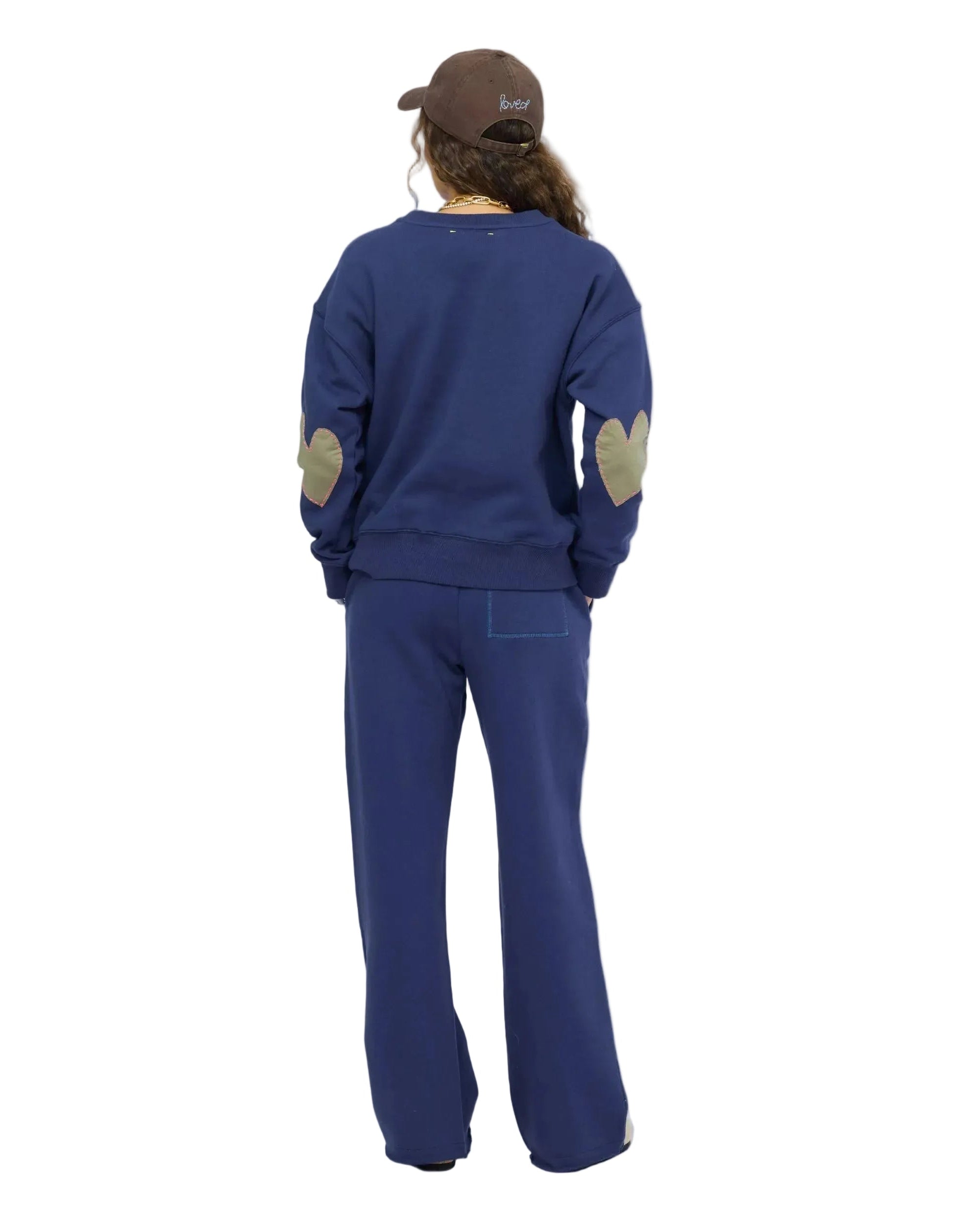 Ex-Boyfriend Patchwork Sweatshirt – Indigo Blue | Kerri Rosenthal