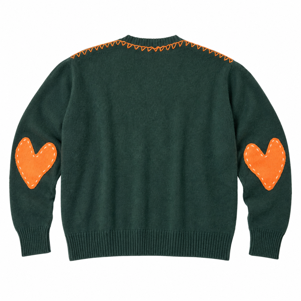 Washed Emerald Frenchie On and On Sweater by Kerri Rosenthal in 100% featherweight cashmere, close-up view