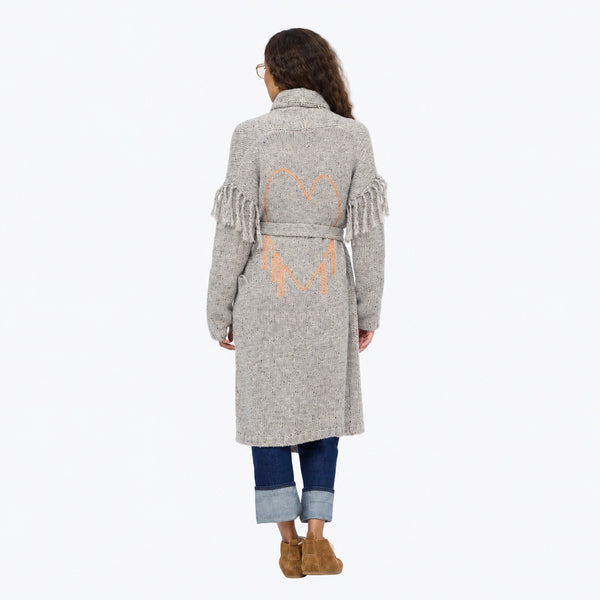 Cali Fringe Cardigan, Smoke | Kerri Rosenthal – KERRI ROSENTHAL