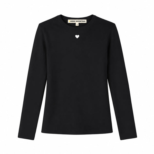 KR Long Sleeve Rib Black Women's Tee – KERRI ROSENTHAL