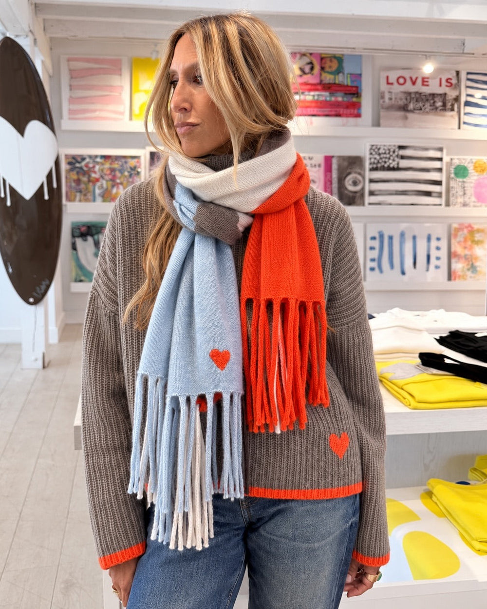 Cashmere Color Block Scarf