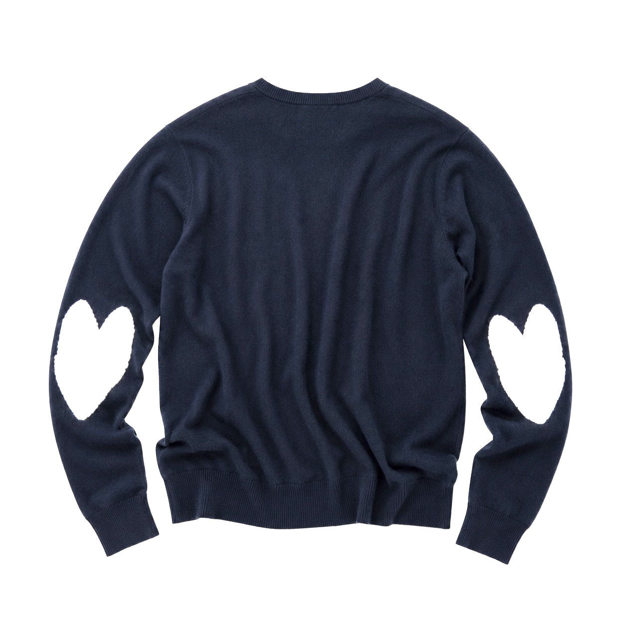 Women's heart elbow patch cashmere pullover – KERRI ROSENTHAL