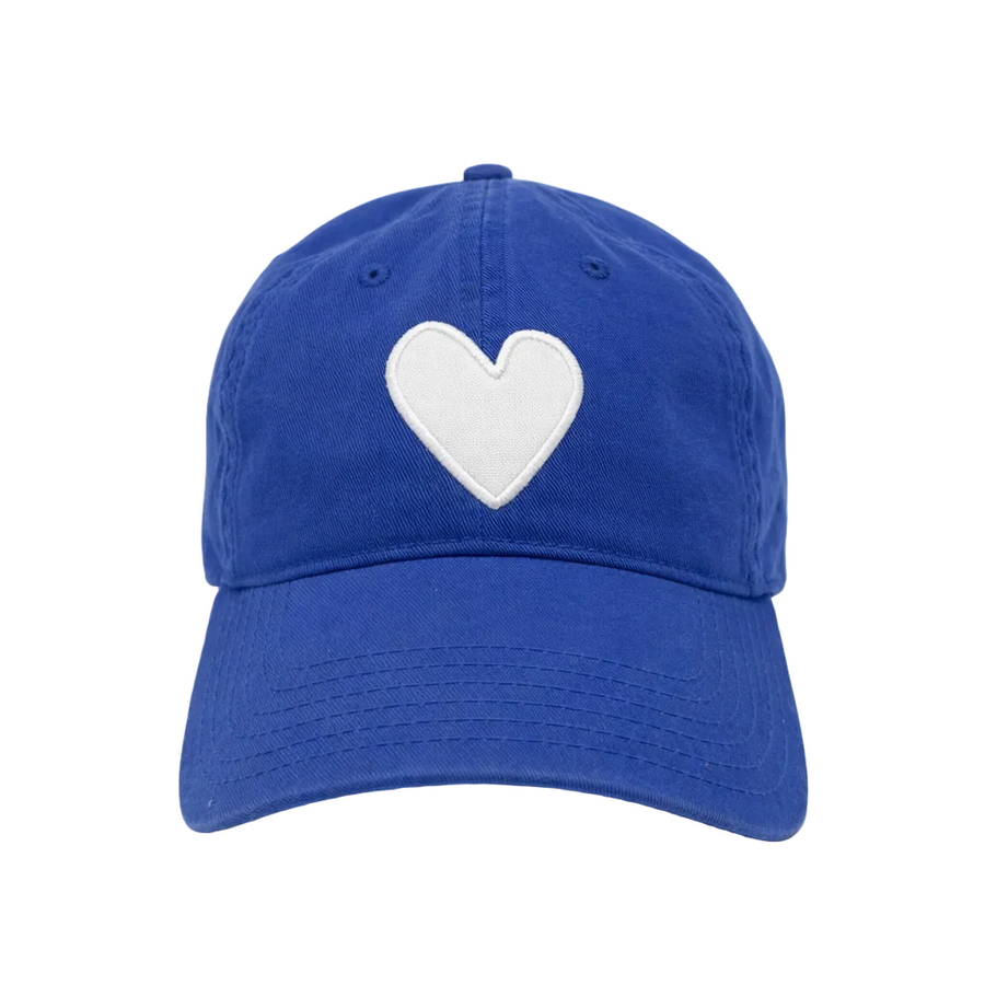 KR blue baseball cap hat in 100% cotton with an adjustable strap - Shop women's cute baseball cap hats by Kerri Rosenthal