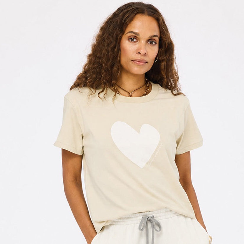 Suke canyon-natural imperfect heart graphic tee shirt in 100% cotton - Shop women's cute graphic tees by Kerri Rosenthal