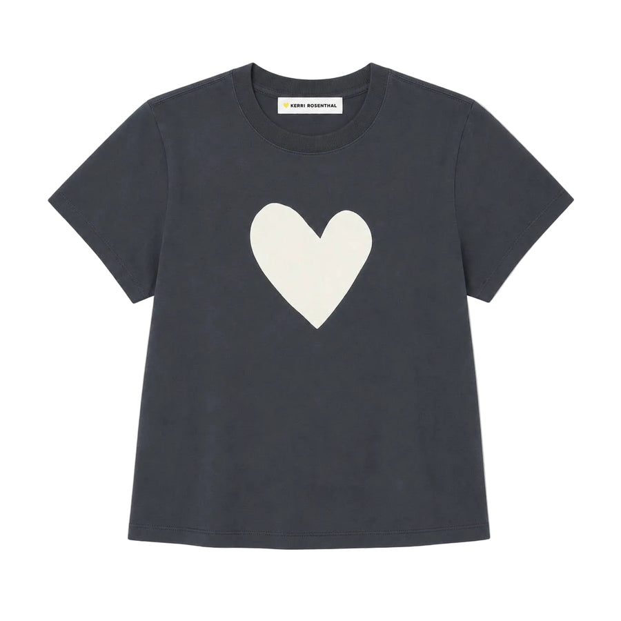 Suke imperfect heart coal tee in 100% cotton - Shop women's chic tops & tees by Kerri Rosenthal