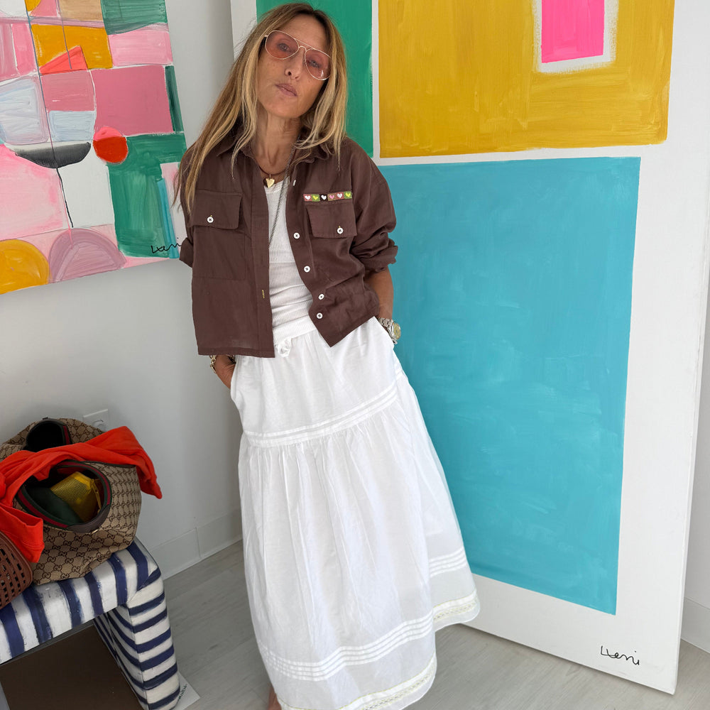 Vacance Pintuck Skirt