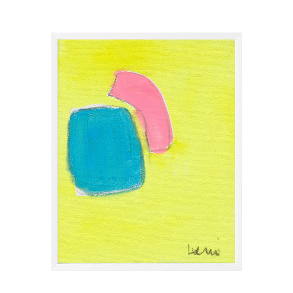 Color Note 7 abstract art print in a white frame