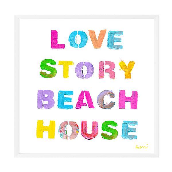 Love Story Beach House Art Print by Kerri Rosenthal