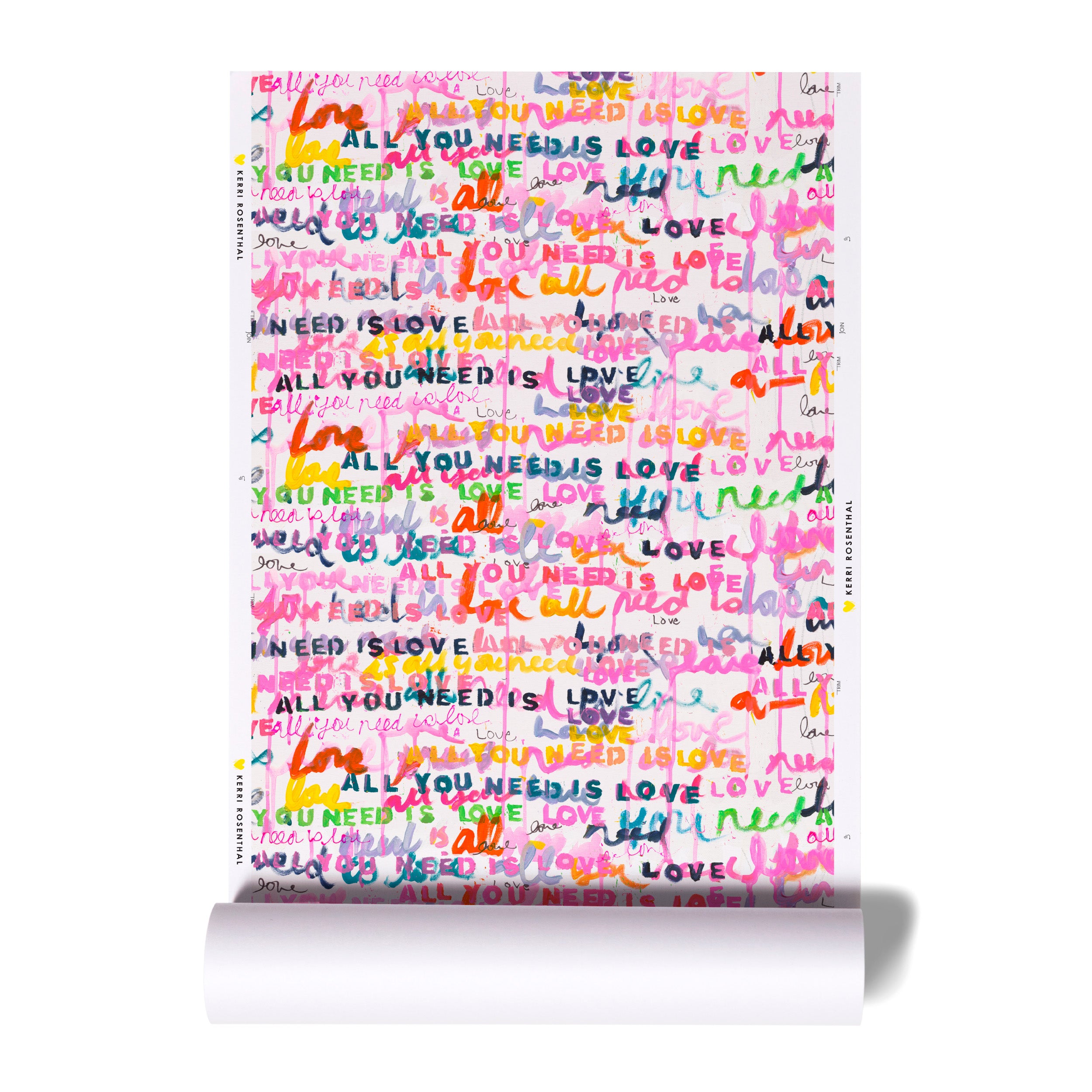 Colorful multi All You Need Is Love Wallpaper – KERRI ROSENTHAL