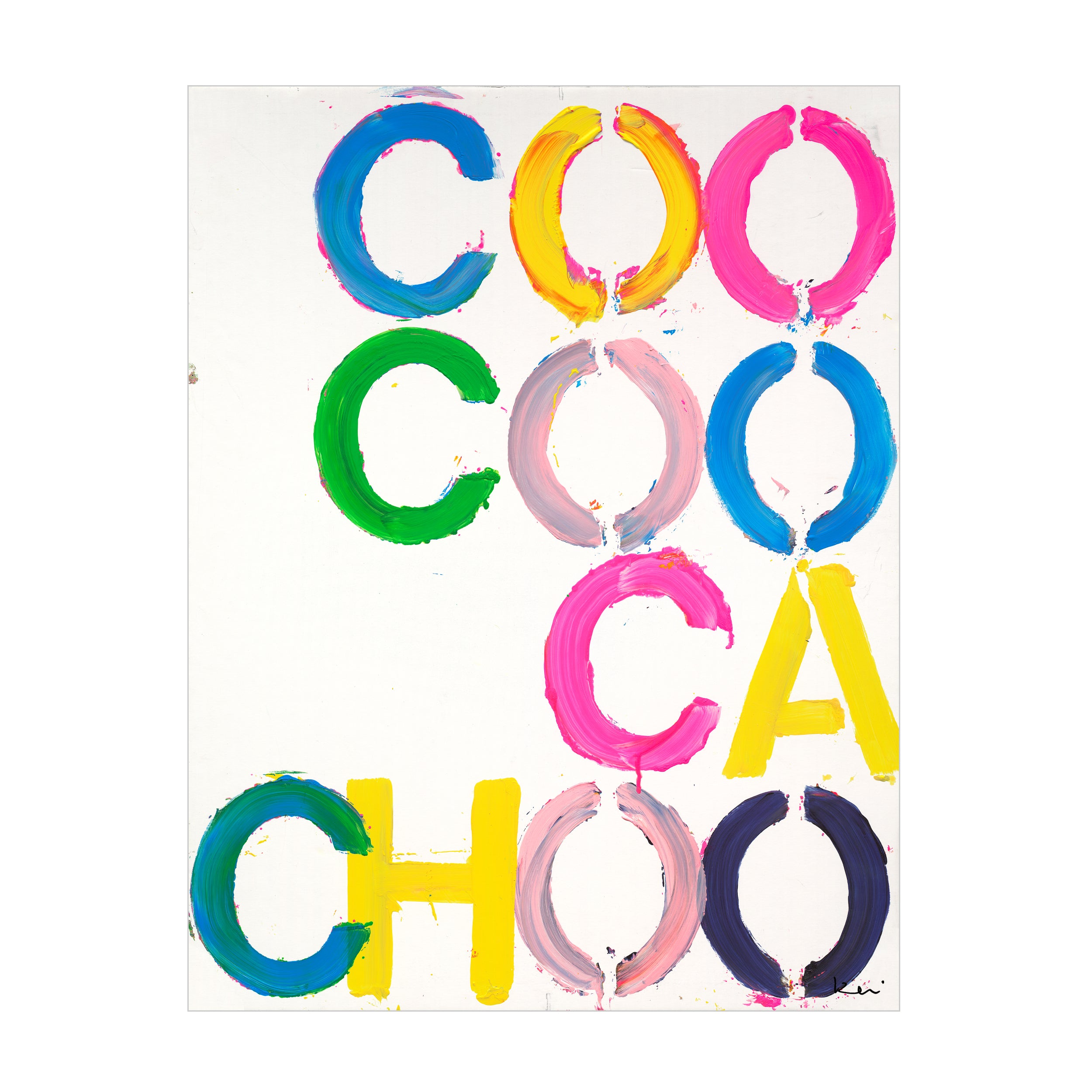 Coo Coo Ca Choo Colorful Word Wall Artwork – KERRI ROSENTHAL