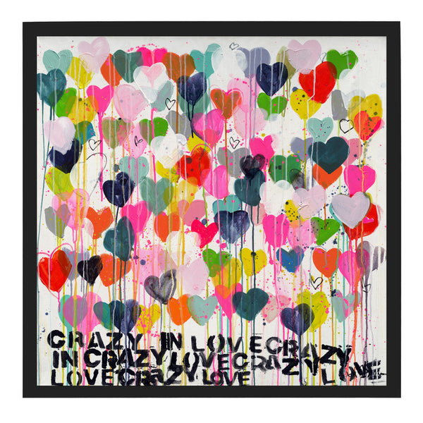 Colorful Crazy In Love Art Print Wall Art Framed Artwork – KERRI