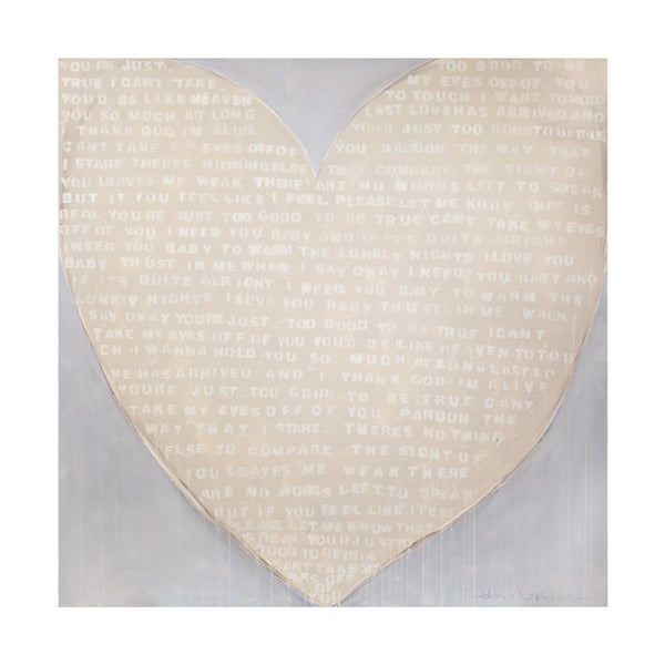 Can't Take My Eyes Off Of You beige white word wall art print - Shop minimalist wall artwork decor by Kerri Rosenthal