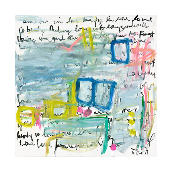 Colorful Kint Sugi Art Print Artwork by Kerri Rosenthal for living room wall decor