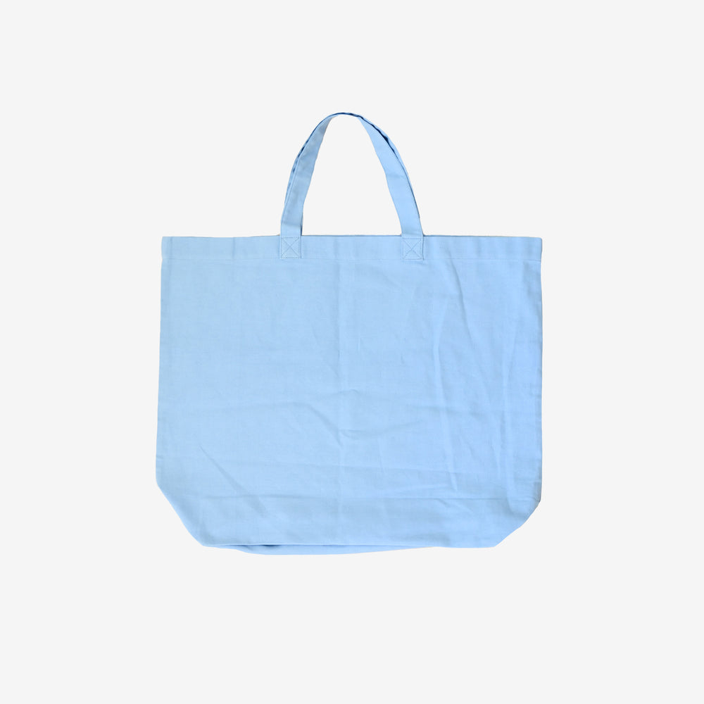 Light blue yellow drippy heart tote bag 100% cotton - Cute designer totes by Kerri Rosenthal