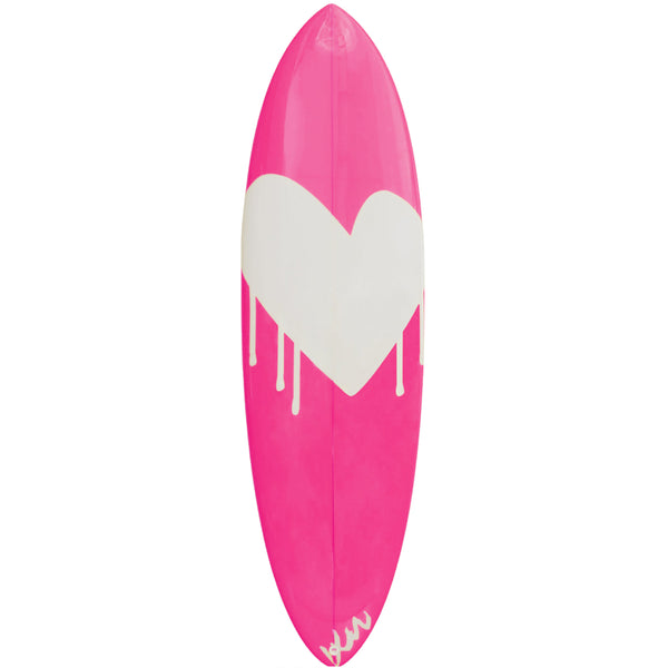 Drippy Heart Surfboard Reverse Pop Pink – KERRI ROSENTHAL