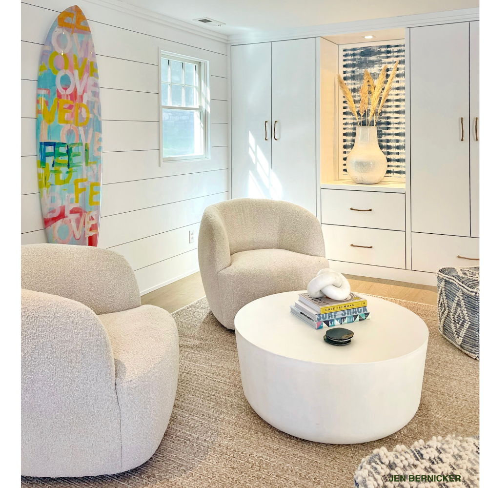 Modern handmade colorful multi feel love wall decorative surfboard signed by kerri rosenthal